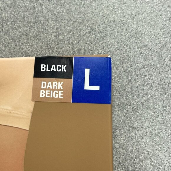 NEW Layer Zero Women's L Shapewear Laser Cut Nylon Shorts 2PK Black & Dark Beige - Picture 8 of 10